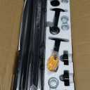 YaFex Heavy Duty Curtain Rods 32-150 Inch, 1 Inch Adjustable Black Curtain Rod for Windows, Extra Long Window Treatment Rods with Aluminium Finials, Easy Installation, Black