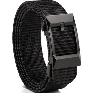 GEIT Men's Nylon Ratchet Belt, 1 3/8" Adjustable Web Belt with Slide Click Buckle for Dress Casual Work