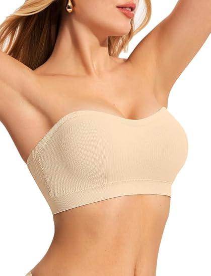 Strapless Bras for Women (Beige, XL)