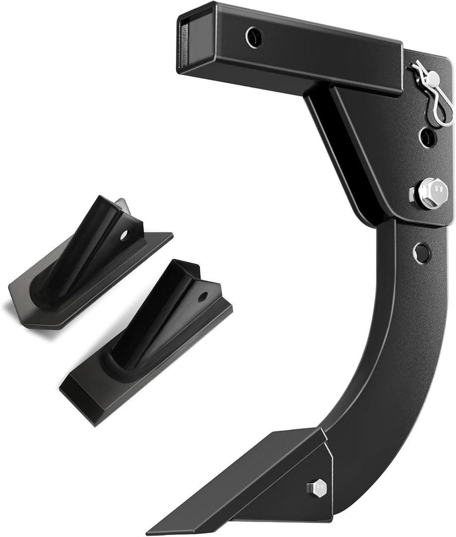 Hitch Mounted Trencher Fits 3 Point Hitch, Heavy Duty Subsoiler, Hitch Lawn Ripper for ATV/UTV Tractor, Updated Adjustable 16" Trenching Shank Plow, Thicken Trench Digger with 2pcs Replaceable Teeth