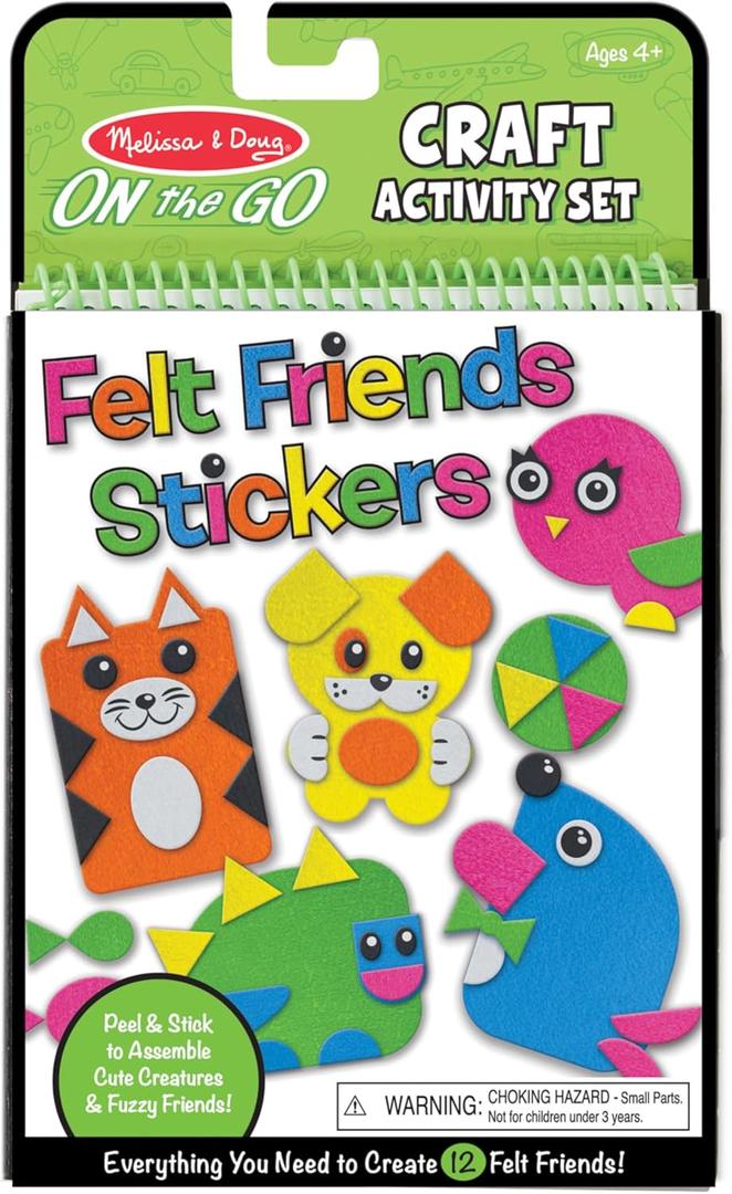 Melissa & Doug On The Go Felt Friends Craft Activity Set with 188 Felt Stickers - FSC Certified