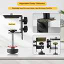 Table Backdrop Stand Kit 3 * 3.3 FT for Product Photography Paper Cloth, T Shape Backdrops Stand Adjustable Background Support Stand Kit with 3 Spring Clamps for Food Photoshoot