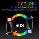 Wireless CarPlay Adapter for iPhone, Apple CarPlay & Android Auto, Mini 7-Color Ambient Light Car Play Dongle, Converts Wired to Wireless, Compatible with Built-in CarPlay Vehicles, Easy Plug & Play