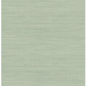 NuWallpaper x Society Social Classic Faux Grasscloth Peel and Stick Wallpaper, Sage Faux Grasscloth Removable Contact Paper for Walls, Self Adhesive Wall Covering for Bedroom Living Room Accent Wall