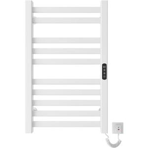 Smart Towel Warmers, Bathroom Wall Drying Rack with 10 Heating Rods, Temperature Adjustment, 9h Timer, Voice Control, for Bathroom, Hotel, Balcony, Easy to Use(Color:A)