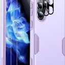 Red2Fire for Samsung Galaxy S24 Case, [Military Grade Drop Protection] Non-Slip Heavy Duty Full Body Shockproof Protection Phone Case for S24 Case 6.2 inch, Light Purple