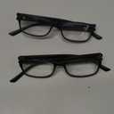 OKH Lighted Up Reading Glasses Rechargeable Bright LED Readers with Rechargeable Lights for Women Men (Rectangle-black-2pcs)
