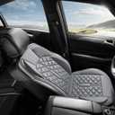 Car Seat Covers, Premium Perforated Napa Leather, Semi Universal Fit, Front Seat with Storage Bag, Full Set for SUV Truck Sedan (Gray, Front Row Two Seats)