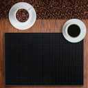 BARsics PVC Bar Service Mat for Cocktail Bartender 18x12 inches (Black 2-Pack)