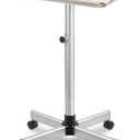 Salon Tray, Salon Color Tray with Adjustable Height, Salon Tray on Wheels, Salon Rolling Tray, Ideal Use As Tattoo Tray Dental Tray, 17"D x 13"W x 38"H
