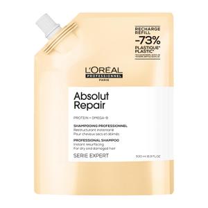 L'Oréal Professionnel Paris Absolut Repair Shampoo – Nourishing Protein Shampoo For Dry, Damaged Hair, Repairs Damage and Provides Shine, 16.9 Fl Oz Refill