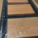 HBTower Step Ladder,Lightweight Aluminum Folding Step Stool with Anti-Slip Wide Pedal,330lbs Capacity Step Ladder for Household,Kitchen,Office - BlackWoodgrain