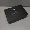 2PCS Black Frosted Drinking Glass Cups with Cross & Bible Verse, Inspirational Religious Gifts for Christians, Catholic Women & Men, Pastor Appreciation, Baptism & Confirmation Gifts for Boys & Girls