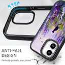 Clear TPU Phone Case Cover for iPhone 17 with Design, Drop Protection, Cute Case for Girl Women, Cat in Lavender