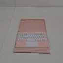 Compatible for iPad 11th 10th Generation Case with Keyboard, Folio Cover with Pencil Holder, Multi-Touch Trackpad, 7 Color Backlit, Detachable Keyboard for iPad (A16) 11th/10th Gen (Light Pink)