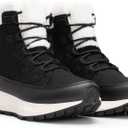 NORTIV 8 Women's Winter Boots Ankle Waterproof Lightweight Snow Sneaker Boots (Black)