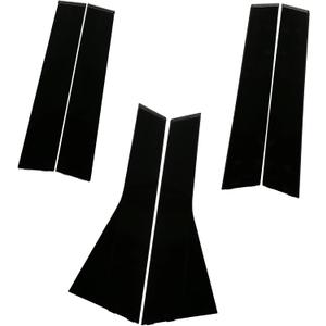 6Pcs Door Window Pillar Posts Trim Cover Left&Right B Pillar C Pillar Molding Applique Kit Glossy Black Compatible with 2011-2021 Jeep Grand Cherokee