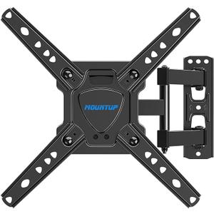 MOUNTUP Full Motion TV Wall Mount for Most 26-50 Inch TVs, Max VESA 300x300mm Wall Mount TV Bracket with Swivel Tilting Extension Level Adjustment for LED LCD Flat Curved TVs Up to 53 LBS, MU0018