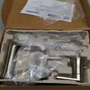 Moen Genta LX Brushed Nickel Two-Handle Three-Hole Widespread Modern Bathroom Sink Faucet with Drain Assembly, (Valve Required), T6708BN ((Pack of 1))