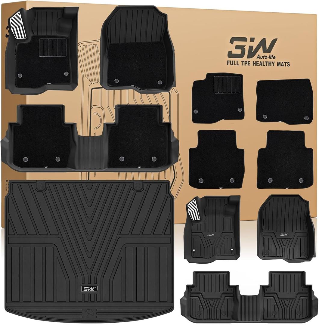3W Floor Mats& Cargo Liner Fit for Honda CR-V 2023-2026