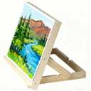 Aiokuo Tabletop Wooden Easel Stand, Adjustable Art Easel for Painting, Drawing, Sketching, Canvas, Books & Artwork Display