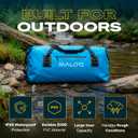 Maloo Waterproof Dry Duffel, Heavy-Duty Roll Top Waterproof Gear Bag with Shoulder Strap & Molle Loops, Marine Duffel for Kayaking, Boating, Camping, Beach & Travel, Blue, 60L