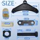 iBroPrat Trailer Shackle Kit,Single Trailer Axle Shackle Kit for Double Eye Spring 3,500 lbs-5,200 lbs 2 Packs (2Pcs EQ-E1 Equalizer,14Pcs Nuts and Bolts)