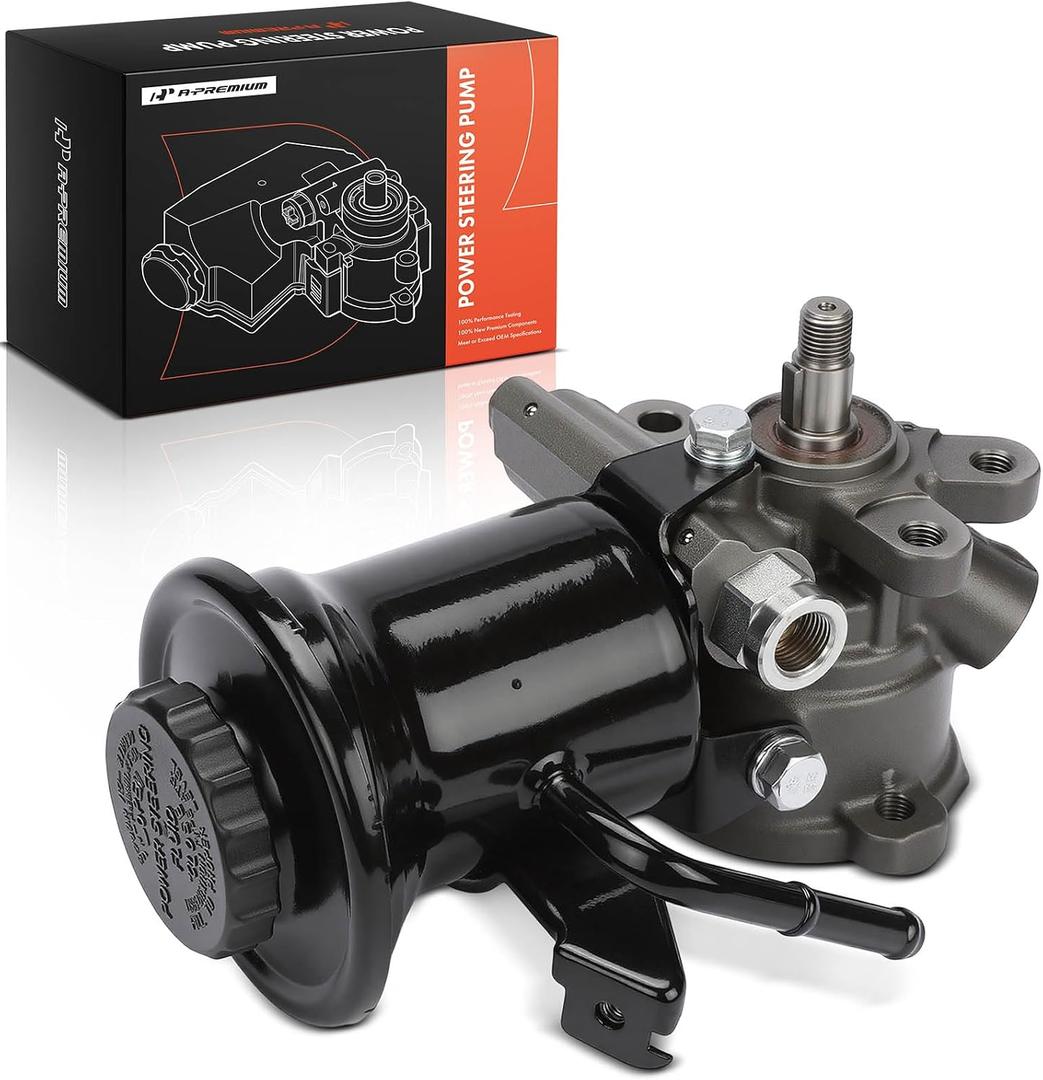 A-Premium Power Steering Pump, with Reservoir, Compatible with Toyota 4Runner/Pickup (Hilux) 1988 1989 1990 1991 1992 1993 1994 1995, 3.0L, Replace # 4432035411, 4432035430