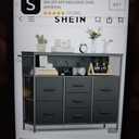Drawers TV Stands Dresser - Black Dressers With Open Shelf - Small Dresser Bedroom - Living Room, Entryway, Closets