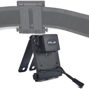 HYS Tactical MOLLE Holder for Belt, Vest, or Pack, Walkie Talkie Holder with Belt Clip Mount Base, Heavy-Duty Secure Hold with Quick-Release Buckle for Baofeng UV-5R Motorola & Kenwood HT Radio
