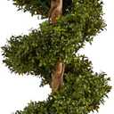 Nearly Natural 5ft. Boxwood Spiral Topiary Artificial Tree (Indoor/Outdoor)