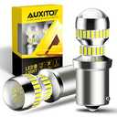 AUXITO 1156 LED Bulb White Super Bright 7506 1141 1003 BA15S P21W LED Light Replacement with Projector for Backup Reverse Tail Brake DRL Turn Signal Parking Light, Pack of 2