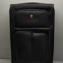 SwissGear Sion Softside Expandable Luggage, Black, Checked-Large 29-Inch
