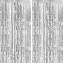 Colorfast FOIL Fringe Curtain Backdrop for Birthday, Graduation Celebration, Bachelorette, Valentines Party Celebration, Event Decoration (Color may vary)