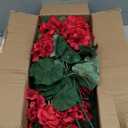 Hananona 12 Pcs Artificial Geranium Flowers for Outdoors Geranium Silk Red Flowers Outdoor UV Resistant Garden Plants Faux Flower for Christmas Home Kitchen Table Centerpieces Decor (12, Red)