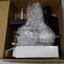 Estmoon 1 Pack Passage Door Handle Matte Black Door Lever, Interior Door Knob Square Heavy Duty Non-Locking Handlesets Hall Closet Handle, Reversible for Right & Left Sided Doors