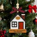 3 x New Home Christmas Ornament 2025, House Warming Gifts New Home, First Home Ornament for Couple Family Friends, New House Decorations Gift Ideas for Women (Red Door)