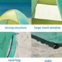Automatic Pop Up Instant Portable Outdoors Quick Cabana Beach Tent Sun Shelter