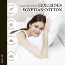 100% Egyptian Cotton Twin XL Bed Sheets Set - Luxury 600 Series Refined Collection Sheet for Twin XL Size Bed (3 PC, Light Blue), Soft, Cooling Deep Pocket Hotel Bedding for Dorm Room