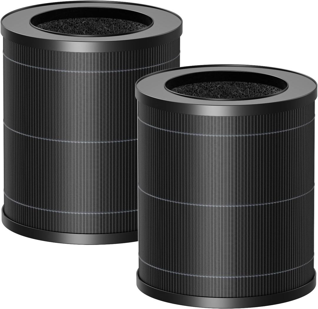 2 Pack MR2566 Filter Compatible with MERONTE & MORENTO MR2566 Air Purifier, 3-in-1 HEPA Activated Carbon Pre-Filter, Basic Version