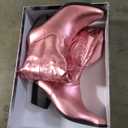 SHODENSE Women Metallic Western Ankle Boots Chunky Heel Pointed Toe Embroidered Cowboy Boots Mid Calf Pull On 3 Inch Block Heel Ankle Booties Cowgirl Wide Calf Vintage Fashion Party SIZE 8.5