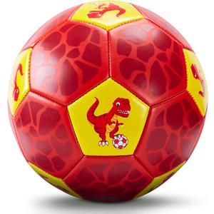 Hahaland Size 3 Soccer Ball for Kids with Pump Mesh Bag - Dinosaur Ball Set - Outside/Backyard/Outdoor Toys for Kids Ages 3-4-5-8 - Kid Games Soccer Birthday for 3 Year Old