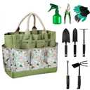 Gardening 9-Piece Heavy Duty Carbon Steel Gardening Tool Set – Rust-Proof, Ergonomic Non-Slip Handles with Durable Storage Tote Bag – Ideal Garden Gift by BRSS