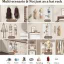 18 Pack Over The Door Hat Organizer for baseball caps | Multi-Functional Baseball Hat Rack for Closet | Wall Mounted Hat s torage organizer | 5 types of accessories cap holder stand w hooks ,Black