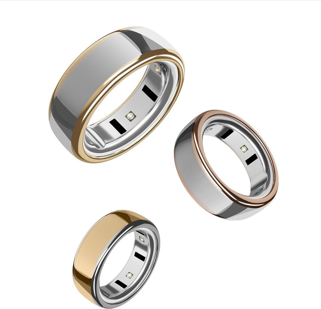 SURITCH 3 Pack Ring Cover for Oura Ring 4 & Oura Ring Gen 3 Horizon/Heritage, Ultra-Thin Anti-Yellow Transparent Ring Protector TPU Case for Oura Size 8/9, Support Charging with Cover on - G/R/S