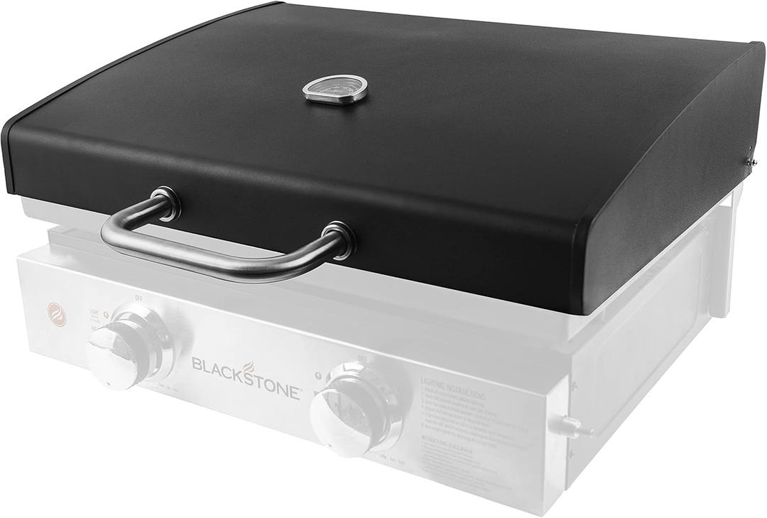 Hard Cover Hood with Temperature Gauge for Blackstone 22 inch Table Top Griddle, 5011 Griddle Hood 22" Grill, Black