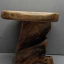 13.8" Cedar Stump Stool,Natural Wooden Side Table,Plant Stool,Live Edge Coffee Table for Bedroom,Living Room, Outdoor, 14" Tall Tree Stump Stool