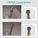 Handheld Shower Head with 79in Hose,High Pressure Filtered Shower Head with ON/OFF Switch for Water Saving&Low Reach No Drilling Wall Mount Shower Holder
