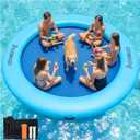 Inflatable Water Hammock, Lake Floats for Adults, Float Ring for Lake | 10 FT, Drop-Stitch PVC, Fast Inflation, Floating Dock, Heavy Duty Pool Floats, for Lake Pool Sea