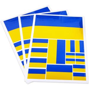 6 x JBCD Ukraine Flag Decal Car Sticker Ukrainian Flags for Trucks Vehicles Car Decoration Accessories, 3 Pack